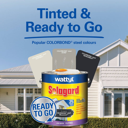 Wattyl 1L Pre Tinted Low Sheen Solagard Exterior Paint - Ironstone - Durable Protection – view 2 - Auzzistore