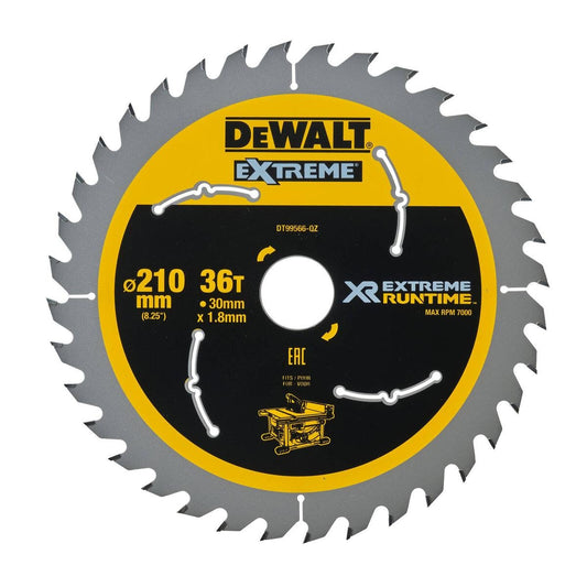 Dewalt 210mm Circular Saw Blade - 36 Teeth - Extreme Runtime - DT99566-QZ