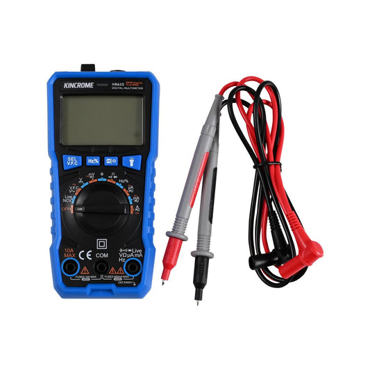 Kincrome Digital Multimeter Auto Manual Ranging - 600V AC/DC - True RMS