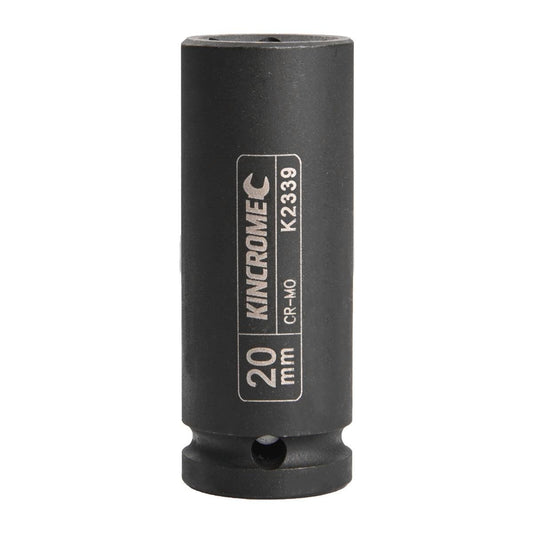 Kincrome 20mm 1/2" Drive Deep Impact Socket - Chrome Molybdenum Steel - Black - Auzzistore