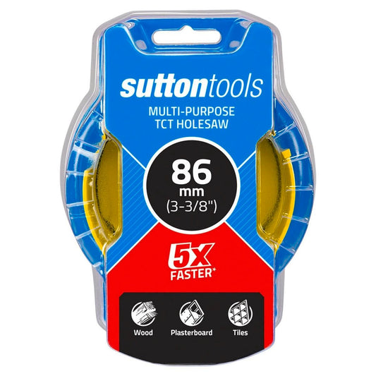 Sutton Tools 86mm TCT Multi Purpose Seamless Holesaw - Red - Auzzistore