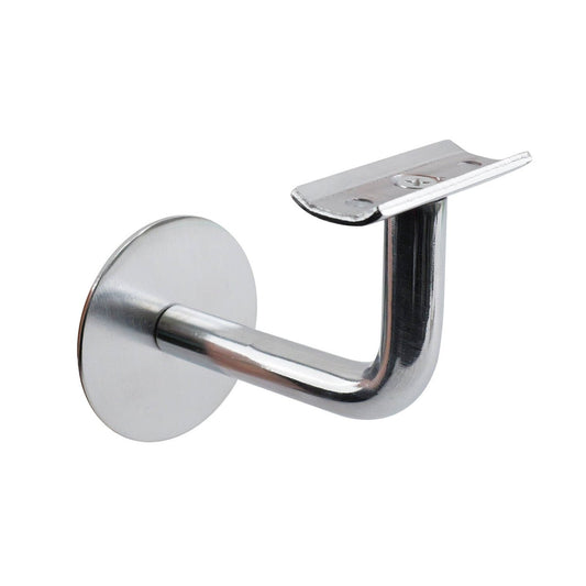 Carinya Handrail Bracket - 160mm x 220mm - Chrome Plated Steel - Curved Top - Auzzistore