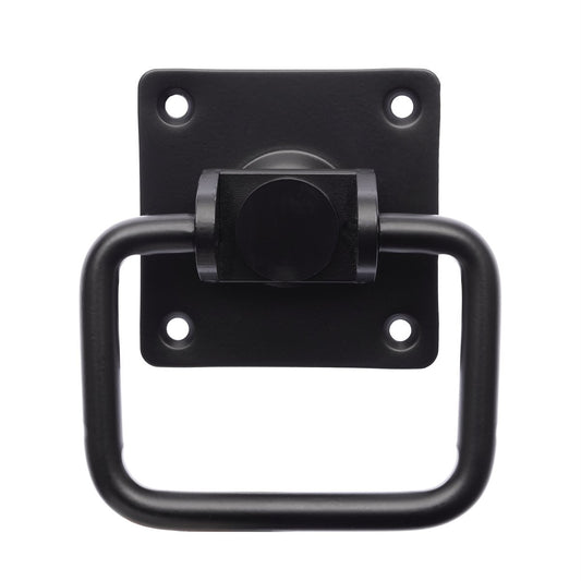 Zenith Matte Black Gate Ring Pull Handle - 108mm x 32mm x 115mm - Steel – view 2 - Auzzistore
