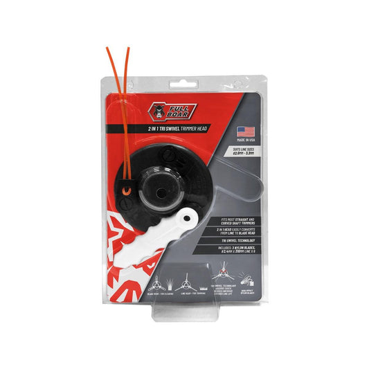 Full Boar 2 in 1 Tri Swivel Trimmer Head - Ø2.0mm to Ø3.3mm - Nylon - Auzzistore