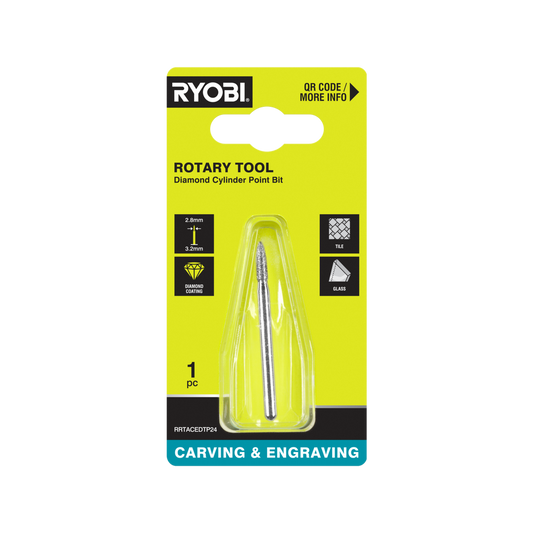 Ryobi 2.8mm Rotary Spear Engraving Burr - Diamond Coated - Precision Etching - Auzzistore