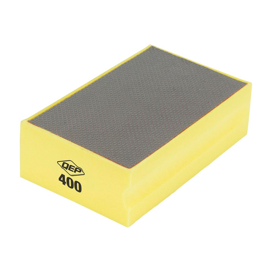 QEP 400 Grit Diamond Sanding Block - 60mm x 95mm - Smoothing Tool for Tile, Stone, Glass, Ceramic, Marble - Auzzistore