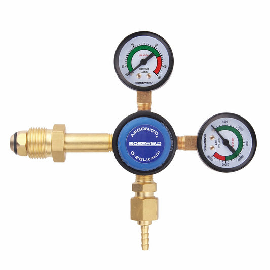 Bossweld Argon Regulator - 170mm - Dual Stage - TIG/MIG Welding - Auzzistore