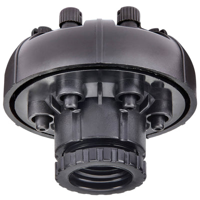 Pope 4mm Black 6 Port Manifold - Polypropylene - Adjustable Flow Control