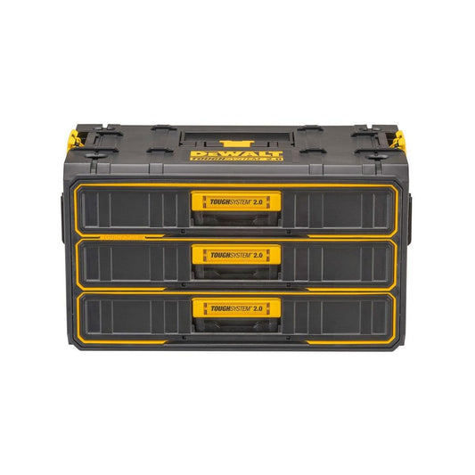 Dewalt Toughsystem 2.0 3 Drawer Tool Box - 310mm x 300mm x 540mm - Durable Storage - Auzzistore