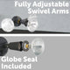 Arlec 150W Compact Twin Security Flood Light - Black - Plastic - Weatherproof