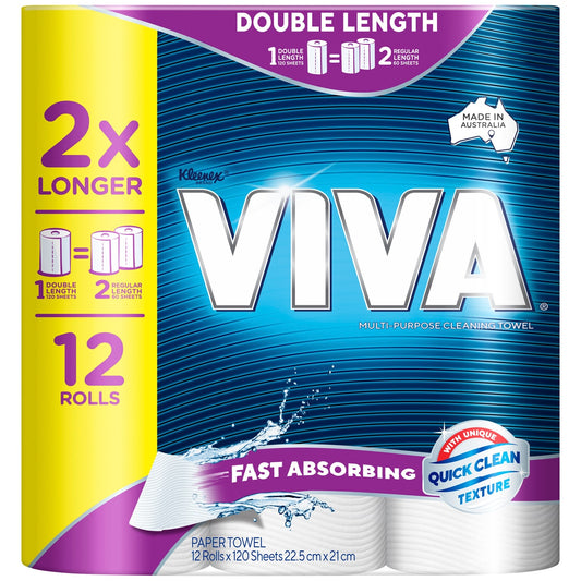 Viva Double Length Cleaning Paper Towels 12 x 120 Sheets – view 2