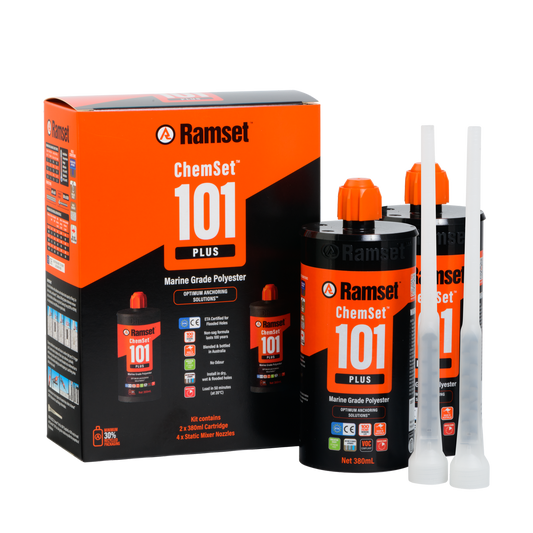 Ramset Chemset 101 Injection Kit - Medium Duty Adhesive - 2 x 380ml - Fast Cure - Auzzistore