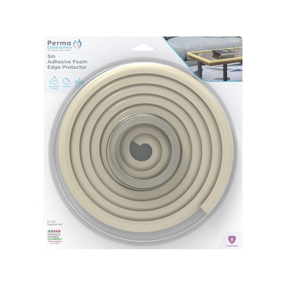 Perma Child Safety 5M Foam Edge Protector Roll - Cream - Softens Edges