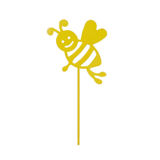 Northcote Pottery Decorative Flat Metal Bee Stake - 17mm x 65mm - Weather Resistant