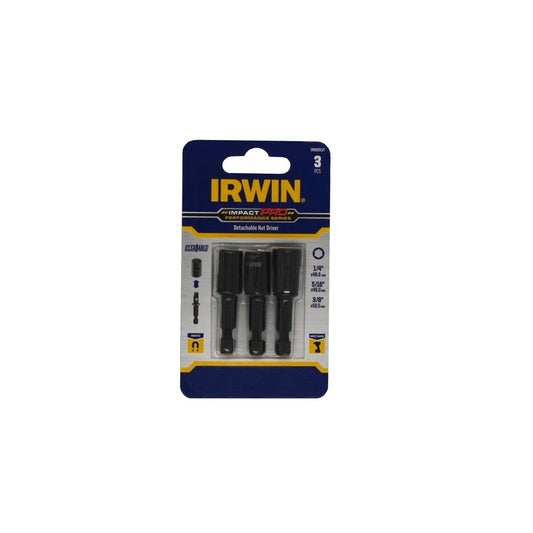 Irwin Detachable Nutsetter - 3 Pack - Steel - Impact Driver Use - Auzzistore