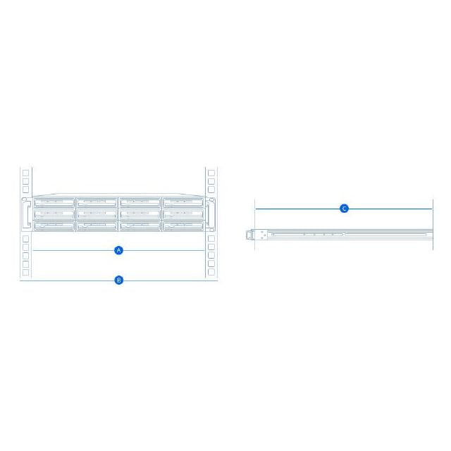 Synology Rail Kit (Fixed) for 1U RackStation NAS