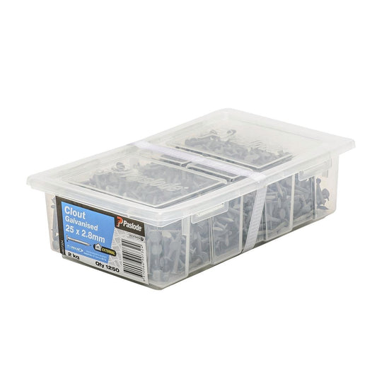 Paslode 25mm Galvanised Clouts 2.8mm 2kg Pack Durable Corrosion Resistant - Auzzistore