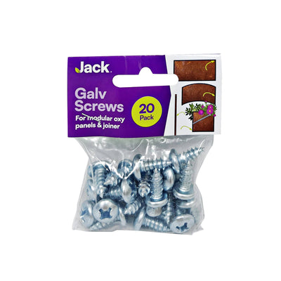 Jack M5 x 10mm Galv Screw 20 Pack - Connects Oxy-Shield Panels - Garden Use