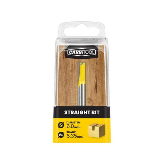 Carbitool 6.0mm TCT Router Bit - Tungsten Carbide - Double Flute - 1 Pack - Auzzistore