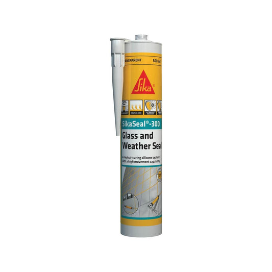 Sika Sikaseal 300 - 300ml - Silicone Sealant - Weather Resistant - Auzzistore