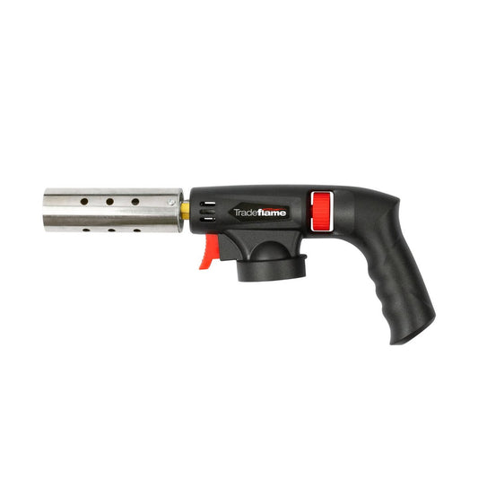Tradeflame Utility Torch - Stainless Steel & Brass - Variable Flame Control - 14.5mm x 27.4mm x 6.3mm - Auzzistore