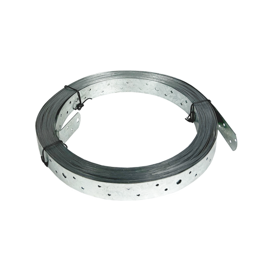 Bremick Galvanised Strapping - 25mm x 0.8mm x 15 Metres - G300 Steel - Pre-Punched – view 2 - Auzzistore