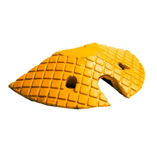 Sandleford Safety Speed Hump End Section 195x410x70mm Yellow Durable - Auzzistore