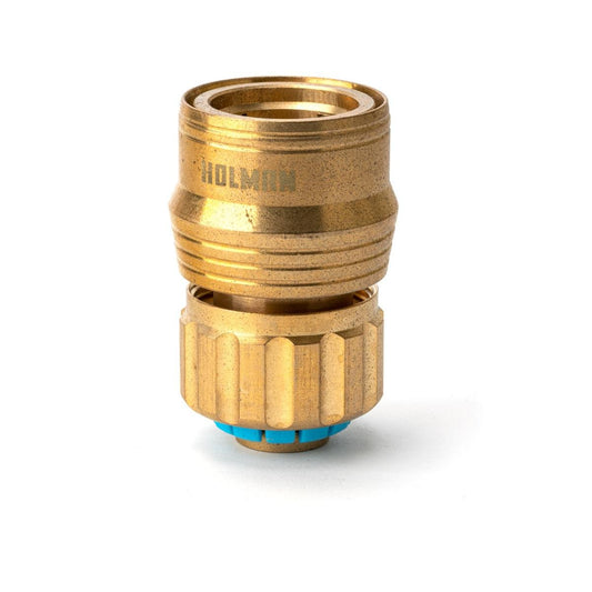 Holman Brass Hose Connector 18mm Solid Brass Grip Lock Durable - Auzzistore