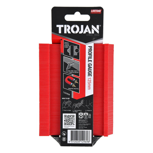 Trojan Profile Gauge - 125mm - Durable ABS - Magnetic Back - Lifetime Warranty - Auzzistore