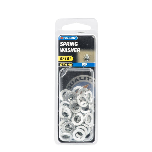 Zenith Spring Washer - 5/16 - 40 Pack - Zinc Plated - Internal Use - Auzzistore