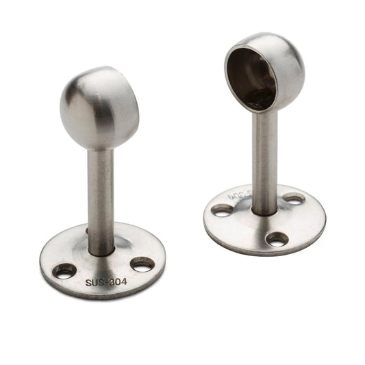Sandleford Stainless Steel Pillar End Fitting Rod 2 Pack - 19mm - Silver - Auzzistore