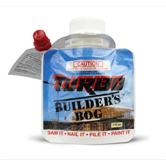 Turbo Builders Bog 175ml Flexipack - Timber Repair Filler - Flexible - Paintable - Auzzistore