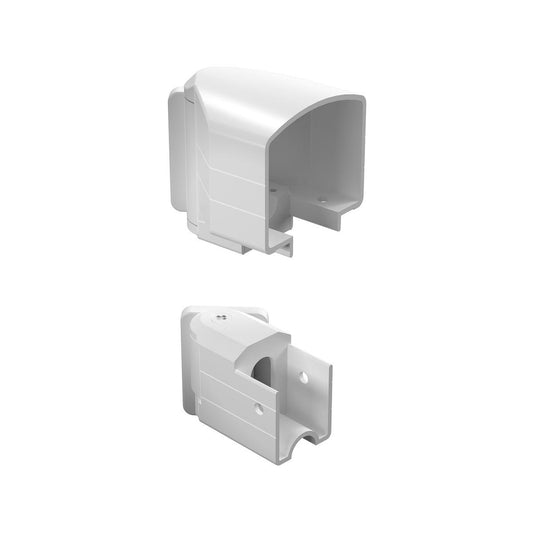 Peak White Aluminium Deck Balustrade Horizontal Angle Bracket Kit - 1 Pack - 45mm x 102mm x 63mm - Easy Installation - Rust Resistant - Auzzistore