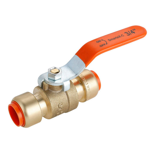 Smartex Copper Ball Valve 20mm - Push-Fit - Lead-Free Brass - Durable - Auzzistore
