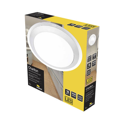 Brilliant 33cm 18W Charlton LED Oyster Ceiling Light - Acrylic - Modern Design