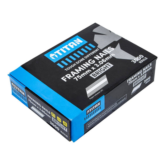 Titan Collated Framing Nails - 75mm x 3.06mm - Bright Steel - 3000 Pack – view 2 - Auzzistore