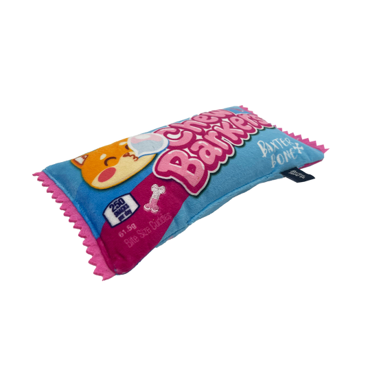 Baxter Bone Chewbarkers Plush Pet Toy - 200mm x 110mm x 40mm - Durable Squeaker – view 2