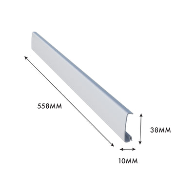 Flexi Storage Home Solutions Hang Track Cover 558mm White Plastic Easy Install