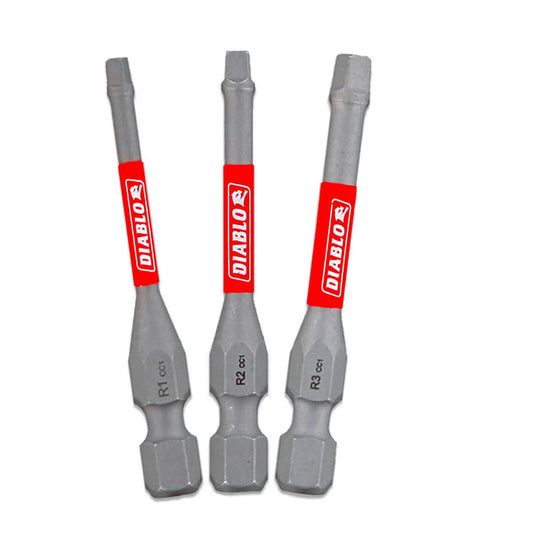 Diablo Power Bit Sq Variety 2 - 3 Pack - 46mm x 6.35mm x 98.43mm - Durability, Impact Resistance – view 2 - Auzzistore