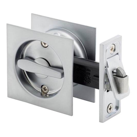 Gainsborough Sliding Cavity Door Set - 90mm - Satin Chrome - Privacy - Auzzistore