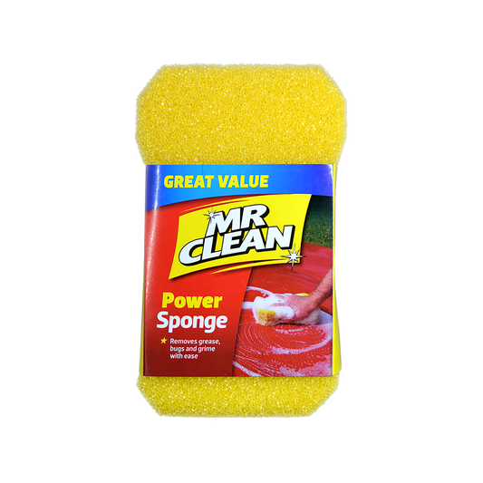Mr Clean Power Sponge - 200mm x 125mm - Polyurethane - Heavy Duty Cleaning