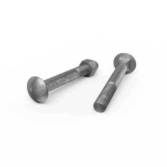 Zenith M12 x 100mm Hot Dip Galvanised Cup Head Bolts Nuts Each - Auzzistore