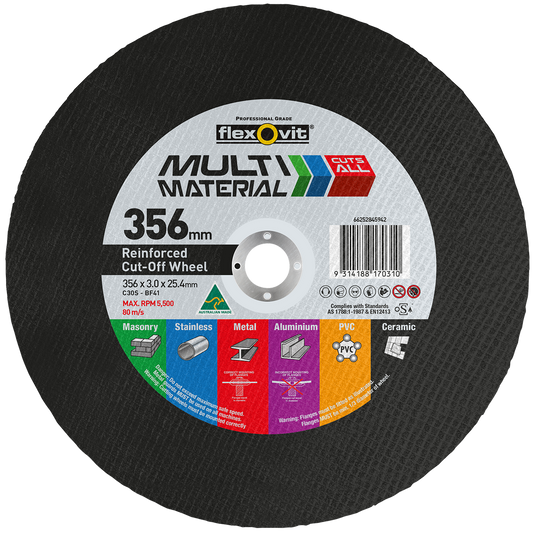 Flexovit Cut Off Wheel - 356mm - Silicone Carbide - Multi Material - Auzzistore