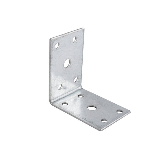 Carinya Reinforcing Angle Bracket - 60 x 60 x 40mm - Galvanised Steel - 8 Pack - Auzzistore