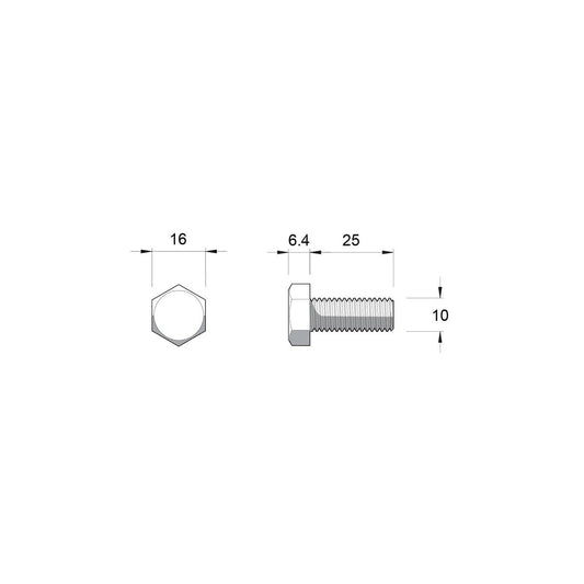 Zenith M10 x 25mm Hot Dip Galvanised Hex Head Bolts and Nuts 25 Pack - Durable Fastening Solutions – view 2 - Auzzistore