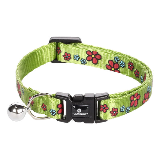 Flamingo Ziggi Cat Collar - 20-35cm - Assorted Colour Flower Lilac - Safety Click Clasp - Adjustable Fit – view 2