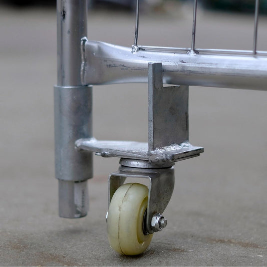 Rapidmesh Temp Fence Jockey Wheel - 75 x 165 x 195mm - Silver – view 2 - Auzzistore