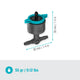 Gardena Adjustable Inline Drip Head - 1-8L/H - 5 Pack - Black/Turquoise