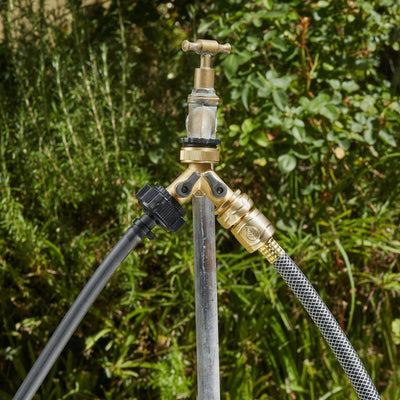 Pope 2 Way Brass Threaded Tap - 12mm - Solid Brass - Durable Design