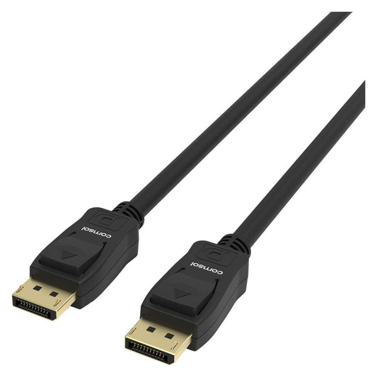 Comsol 2m 8K DisplayPort v1.4 Male to Male Cable - 32.4Gbps Bandwidth - HDR Support